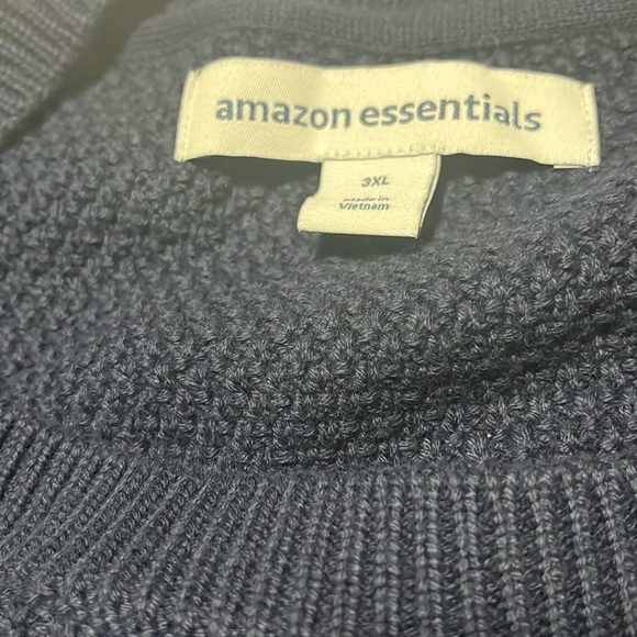 Men's Oversized-Fit Textured Cotton Crewneck Sweater- Size 3XL - Picture 2 of 9